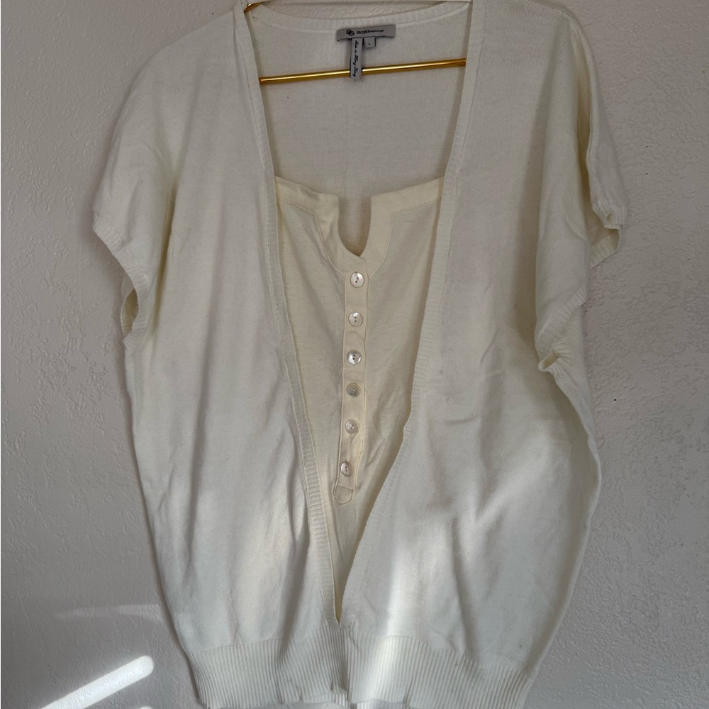 BCBGeneration Ivory Knit Top